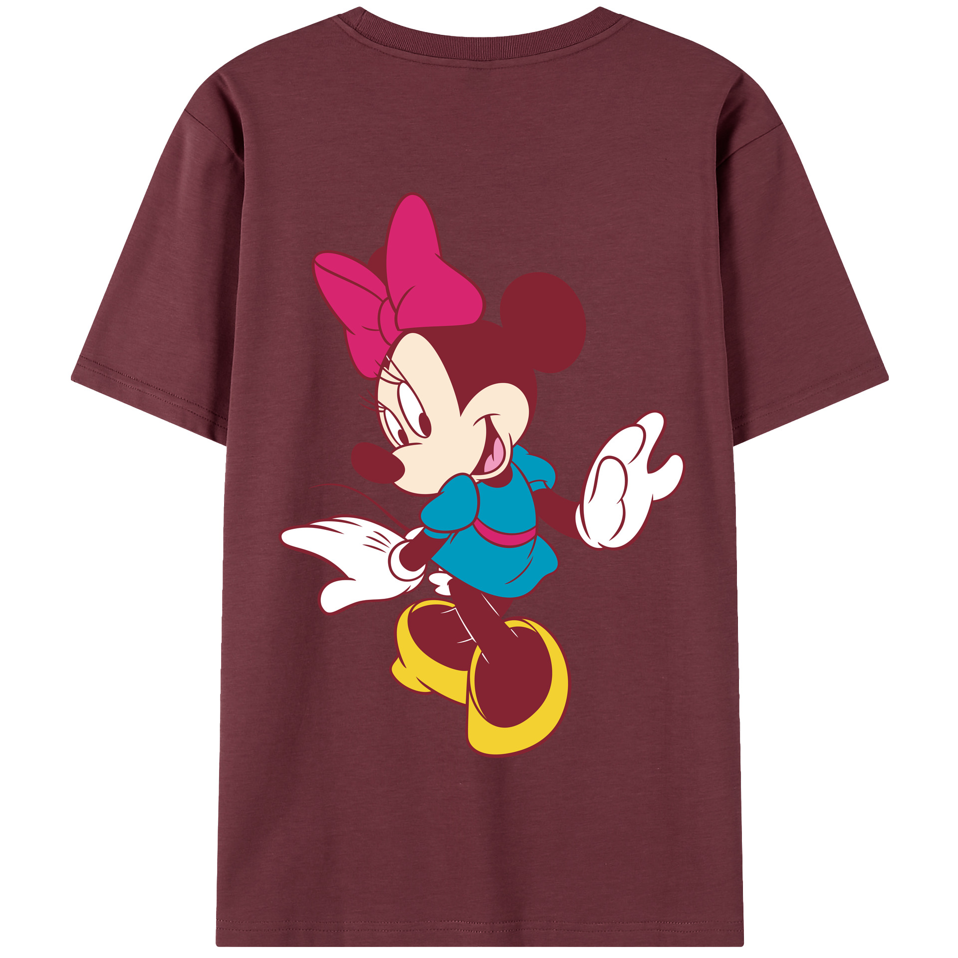 （画像用） ミッキーマウス Mickey Mouse 綿100％半袖Tシャツ（背面プリント）